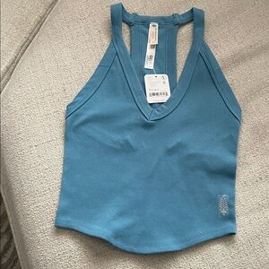 Free People Movement Blue Halter Top medium